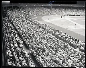Crowd Watching Baseball Game in Yankee Stadium