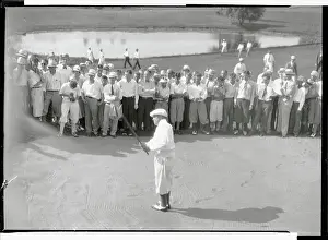 Minnesota Prints: Crowd Watching Bobby Jones Hitting from Trap