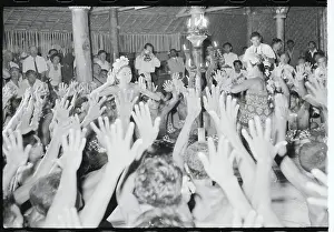 Bali Prints: Crowd Watching Indonesian Female Dancers