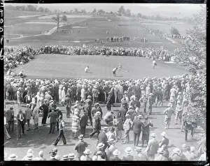 Oakmont Prints: Crowd Watching Neil christian and Tommy Armour