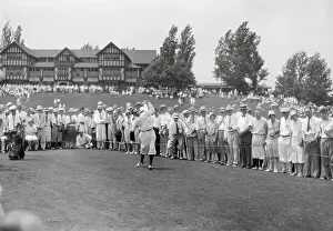 Minnesota Prints: Crowd Watching Walter Hagen Driving Ball