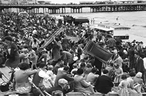 Charles Hewitt Prints: Crowded Beach