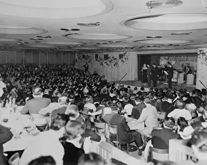 Crowded Dining Room with Entertainment