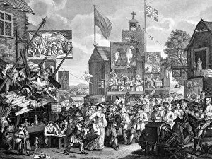Images Dated 25th August 2016: Crowded London Street, by William Hogarth
