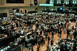 Crowded New York Stock Exchange Floor