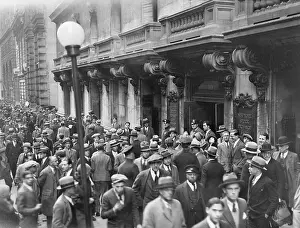 Crash Prints: Crowded Street In Front/Stock Exchange