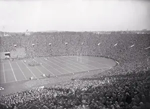 Crowds Attending Yale and Army Football Game