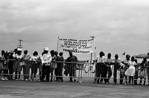 Airport Prints: Crowds Await The Arrival Of Haile Selassie In Port Of Spain Trinidad
