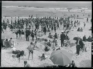Long Beach Prints: Crowds at the Beach