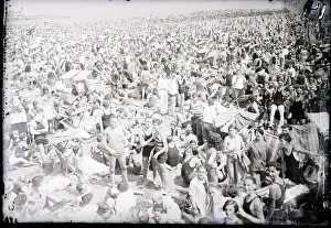 Brighton Prints: Crowds At Brighton Beach, Ny