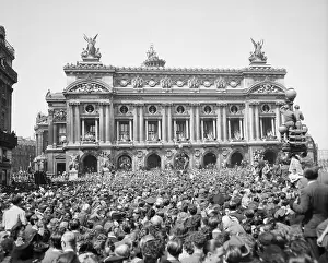 Celebrating Prints: Crowds Celebrate V-E Day in Paris