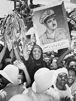 Crowds Cheering for President Nasser