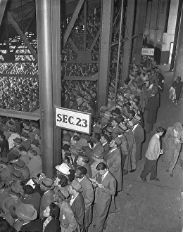 Crowds Entering Baseball Stadium