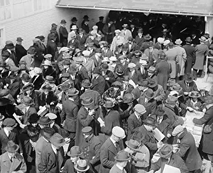 Racetrack Prints: Crowds Gathered at the Races