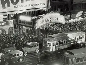 Crowds Gathering at Astor Theater