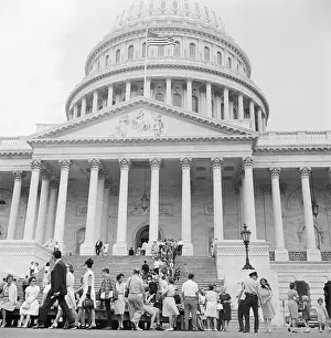 Crowds Gathering at Capitol Building