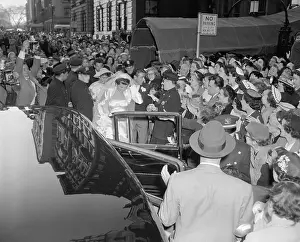Crowds Gathering Around Patricia and Peter Lawford