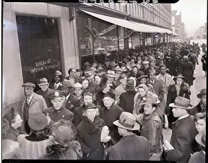 Taxes Prints: Crowds Line Up at IRS to Pay Taxes