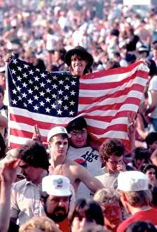 Iconic Concert Prints: Celebrate the Unforgettable Music Event That United the World: Crowds At Live Aid
