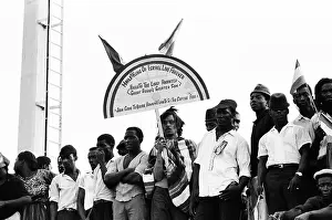 Airport Prints: Crowds Of Rastafarians Await The Arrival Of Haile Selassie In Kingston Jamaica