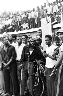 Airport Prints: Crowds Of Rastafarians Await The Arrival Of Haile Selassie In Kingston Jamaica
