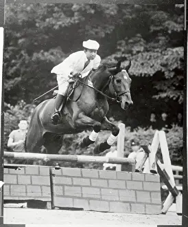 Akihito Prints: Crown Prince Akihito of Japan Riding A Horse