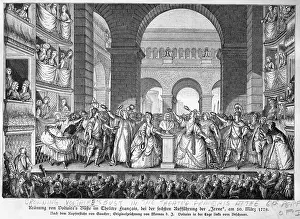 Crowning of Voltaire's Bust in Theatre Francais, Paris 1778