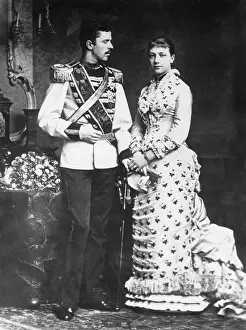 Queen Of Sweden Prints: Crownprince Gustav V of Sweden and princess Victoria of Baden