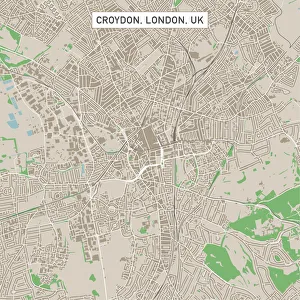 Computer Graphic Collection: Croydon London UK City Street Map