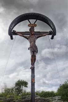 Images Dated 19th June 2011: Crucifix on Mt. Kreuzberg, Krems an der Donau, Wachau, Lower Austria, Austria, Europe