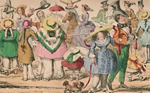 Socialising Prints: Cruikshanks Exhibition Of Bloomers In Hyde Park 1852 Circa 1870