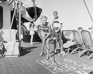 Cruise Passengers Playing Shuffleboard