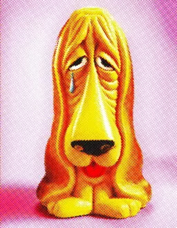 Captivating Art Illustrations Collection: Crying Sad Dog