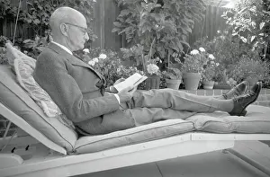 Forester Prints: C.S. Forester Relaxing on His Patio