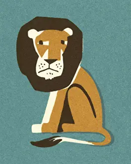 Illustration And Paint Prints: Lion