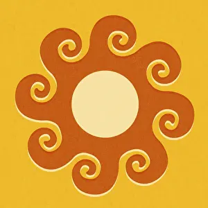 Illustration And Pain Prints: Sun
