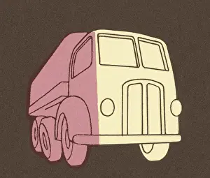 Brown Background Prints: Truck