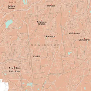 CT Hartford Newington Vector Road Map