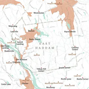 CT Middlesex East Haddam Vector Road Map