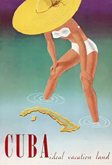 Bathing Prints: Cuba; Ideal Vacation Land