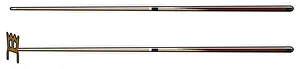Two cues and a cue rest