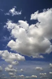 Cloudy Sky Prints: Cumulus clouds and altocumulus clouds, Othenstorf, Mecklenburg-Western Pomerania, Germany