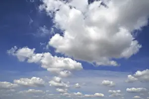 Cumulus clouds and altocumulus clouds, Mecklenburg-Western Pomerania, Germany