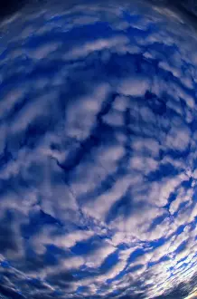 Cumulus clouds over Victoria Island, Nunavut, Canada