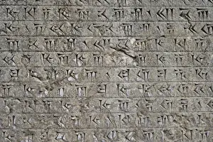 Persian Culture Prints: Cuneiform inscription, Persepolis