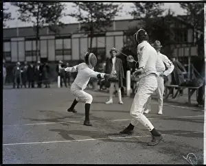 Fencing Prints: Cunningham Of The U.S. Fencing Italy