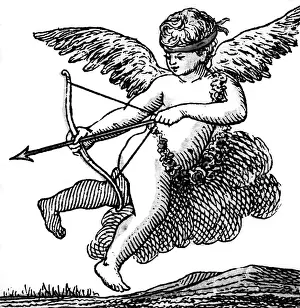 Cupid Prints: Cupid With Bow And Arrow Playing Card