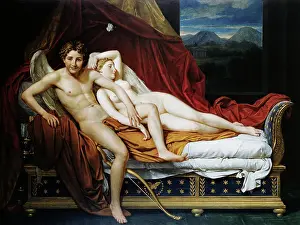 Reclining Prints: Cupid and Psyche by Jacques-Louis David
