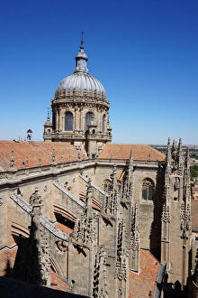 Images Dated 25th July 2015: Cupola and Rooftop of the New Cathedral of Salamanca, Spain