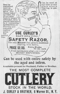 Razor Prints: Curley's Safety Razor